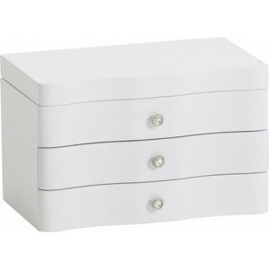 Smykkeskrin 1 skuffe 1 låge 27x17x18 cm hvidt